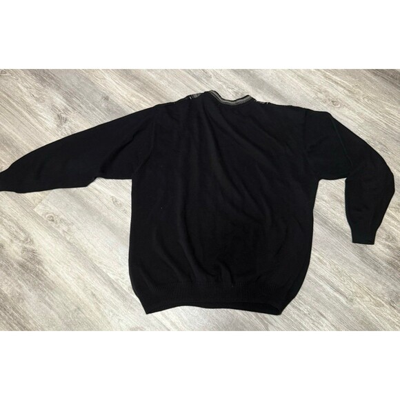 Vintage Pronto Uomo Sweater Mens XL Pullover‎ Black - Picture 4 of 4
